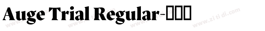 Auge Trial Regular字体转换
